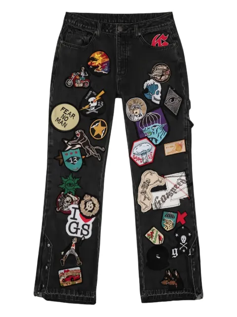 GODSPEED patchwork five-pocket jeans