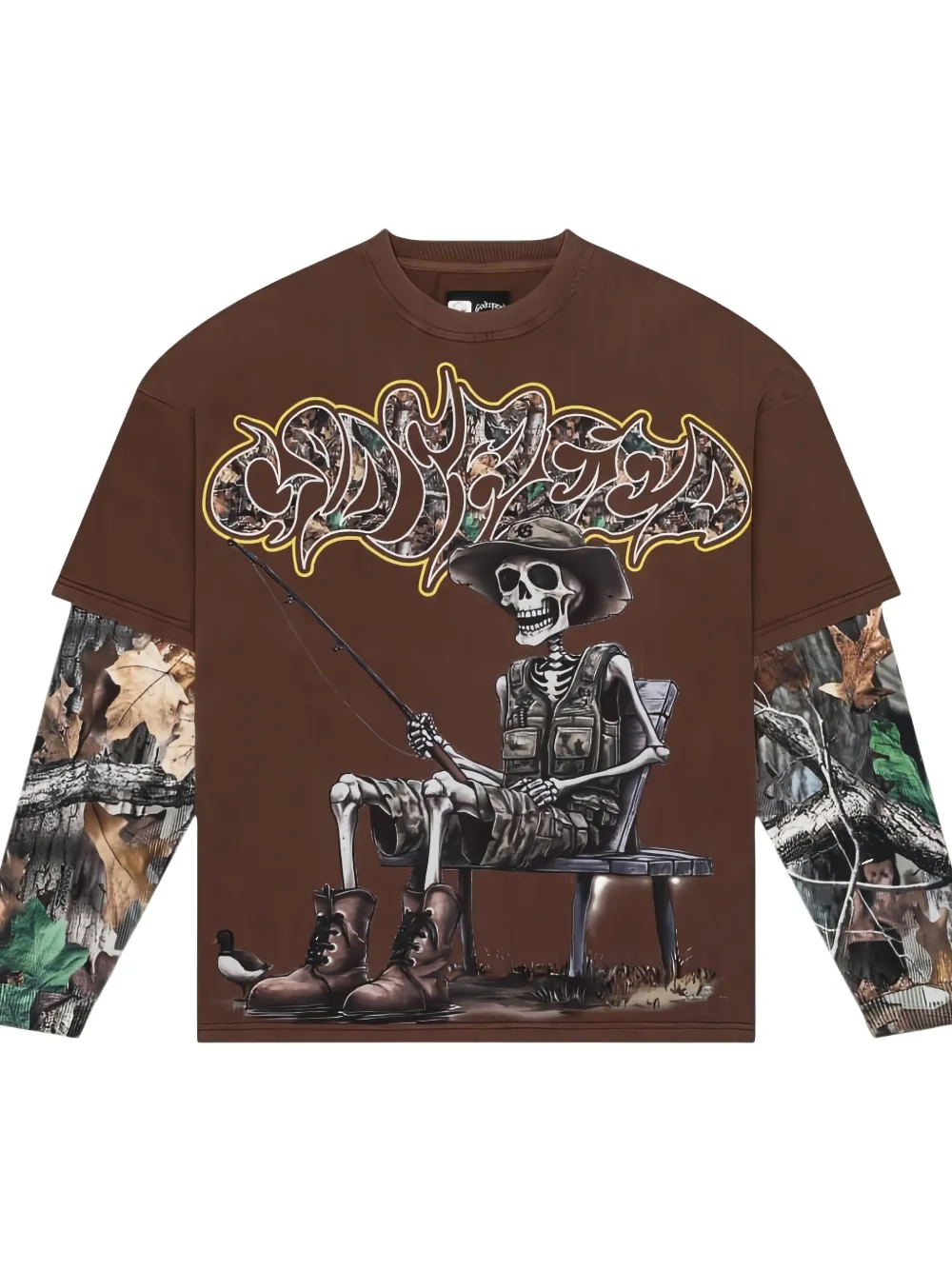 GODSPEED Gone Fishing layered T-shirt - Bruin