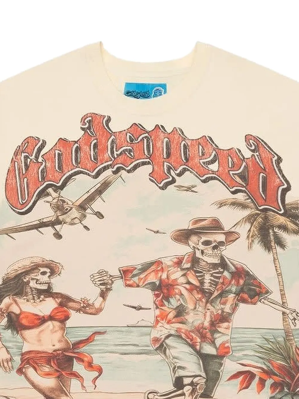 GODSPEED Chasing Aloha graphic T-shirt - Beige