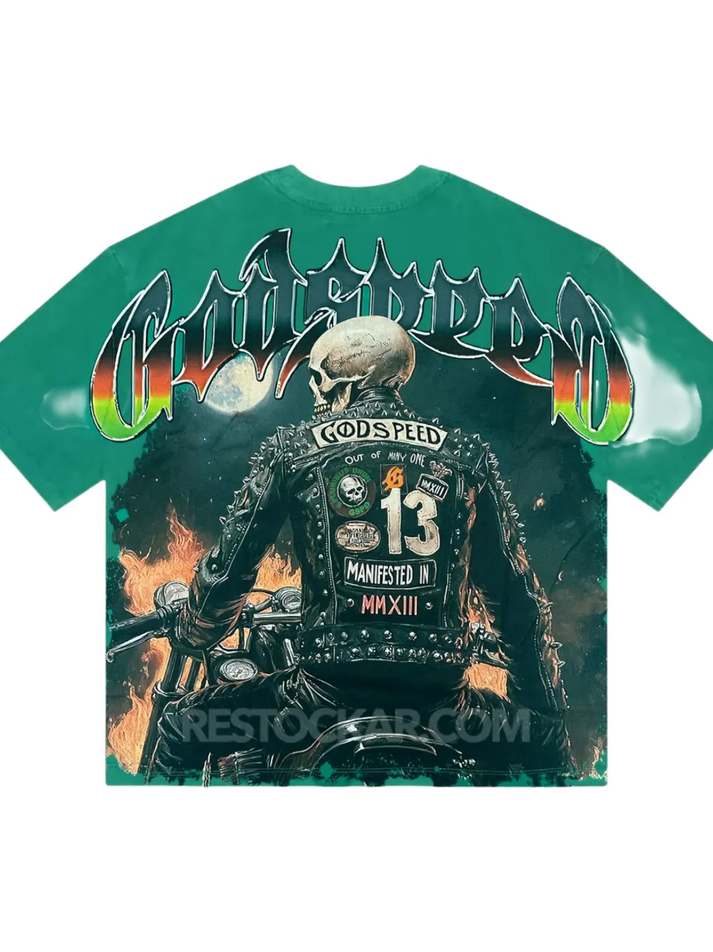 GODSPEED Biker Nation graphic-print T-shirt - Groen