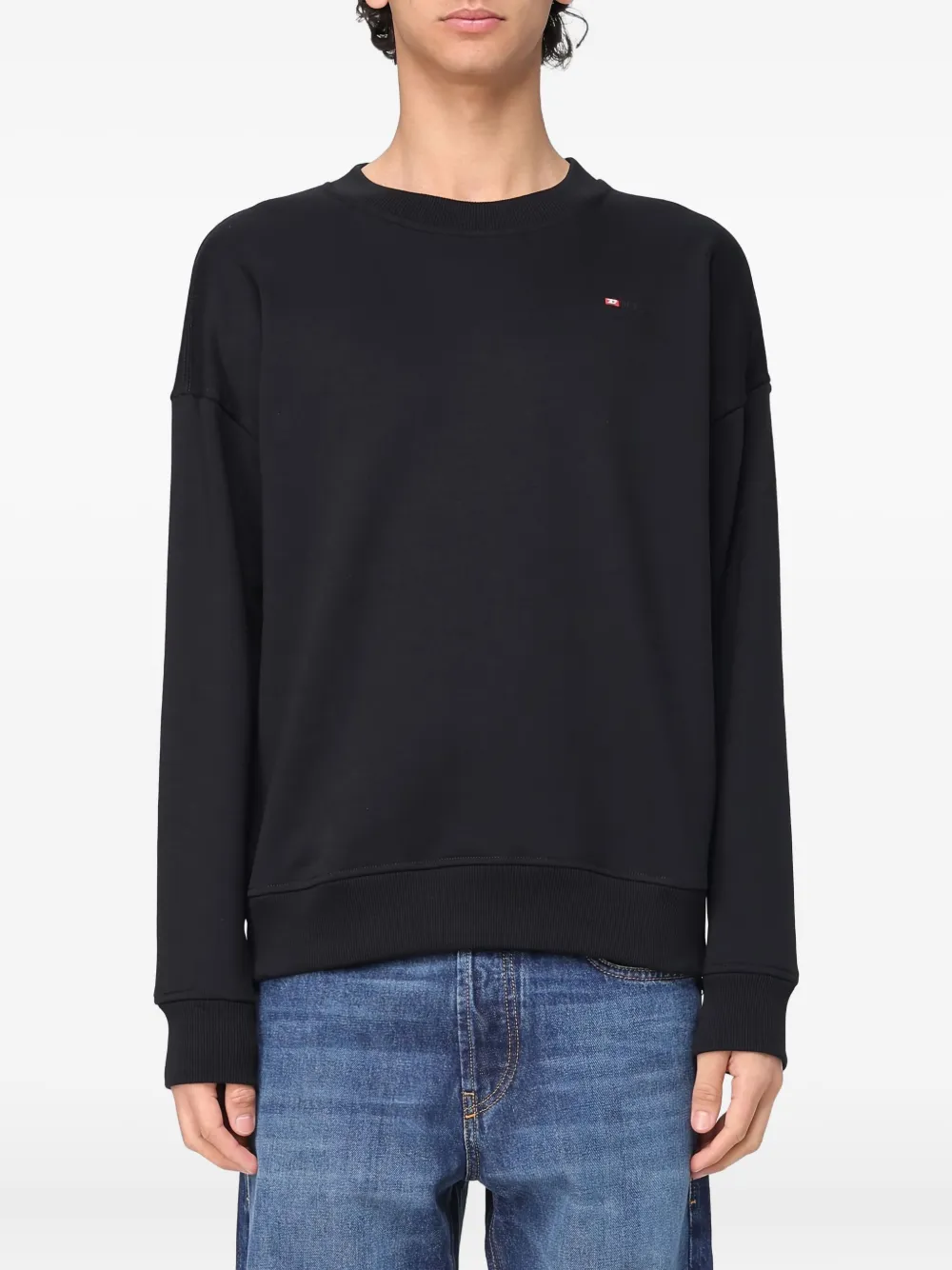 Diesel logo-embroidered sweatshirt | Black | Image 1