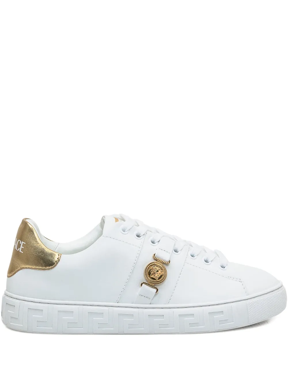 Versace greek-key emblem sneakers White