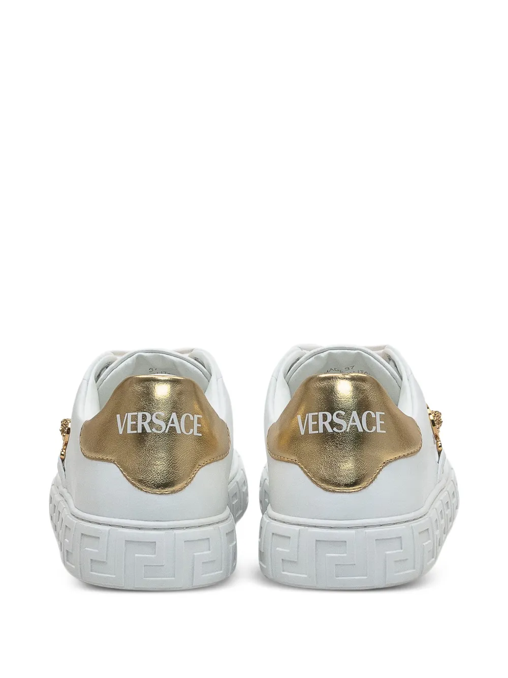Versace greek-key emblem sneakers - Wit