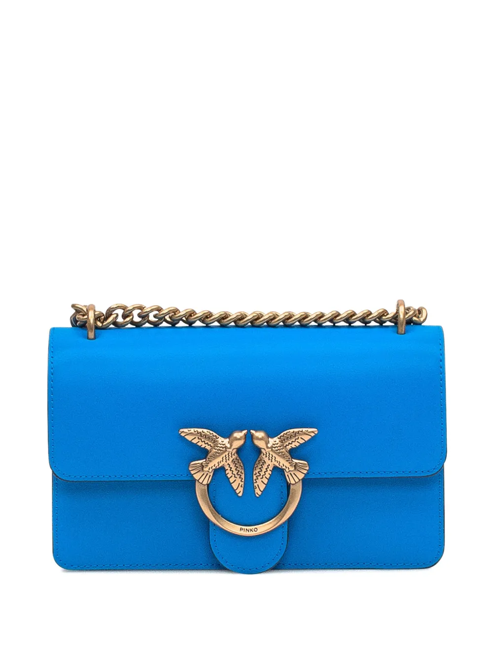 PINKO Love Birds schoudertas met ketting Blauw
