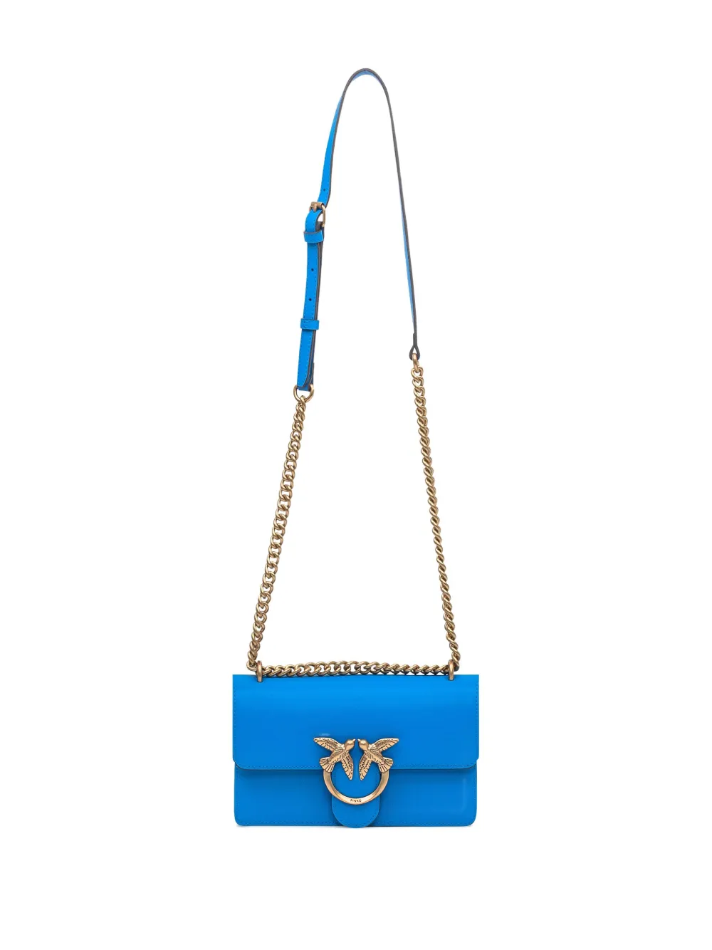 PINKO Love Birds schoudertas met ketting Blauw
