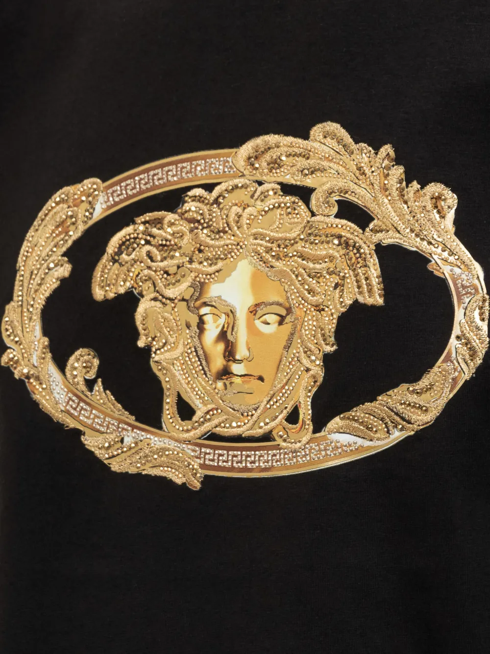 Versace Medusa-embellished T-shirt Zwart