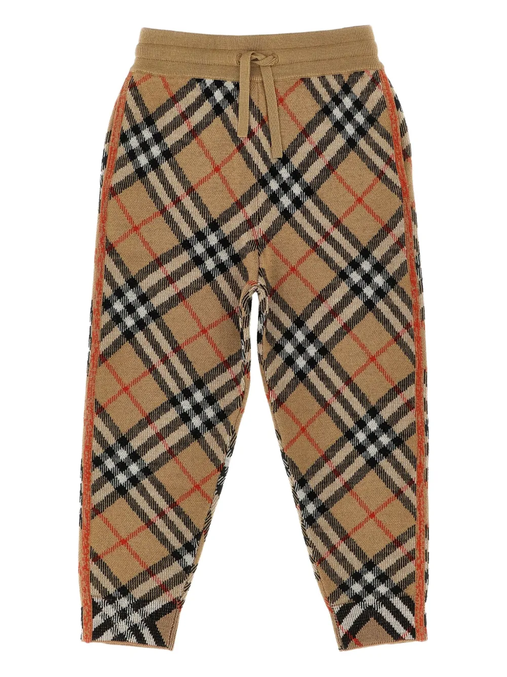 Burberry Kids check-pattern joggers Bruin