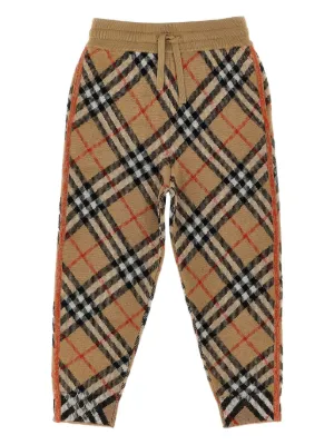 BURBERRY キッズ パンツ Burberry Kids Vintage-check straight-leg Trousers | Neutrals
