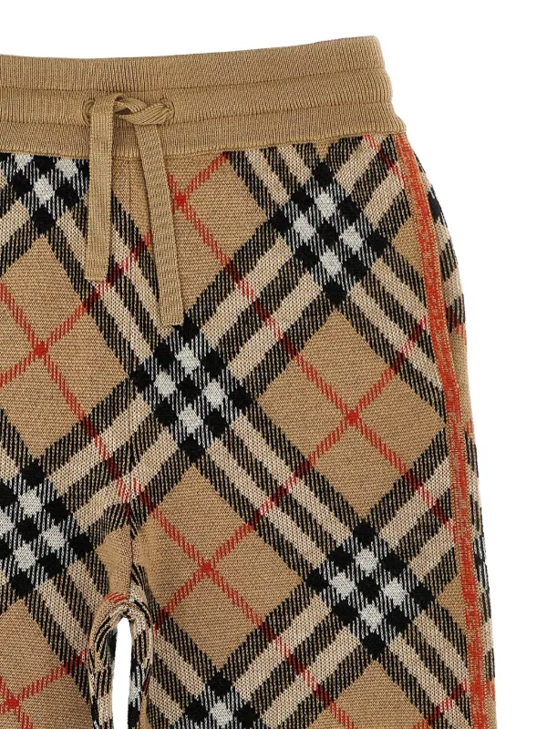 Burberry Kids チェック ジョガーパンツ | ブラウン | FARFETCH JP