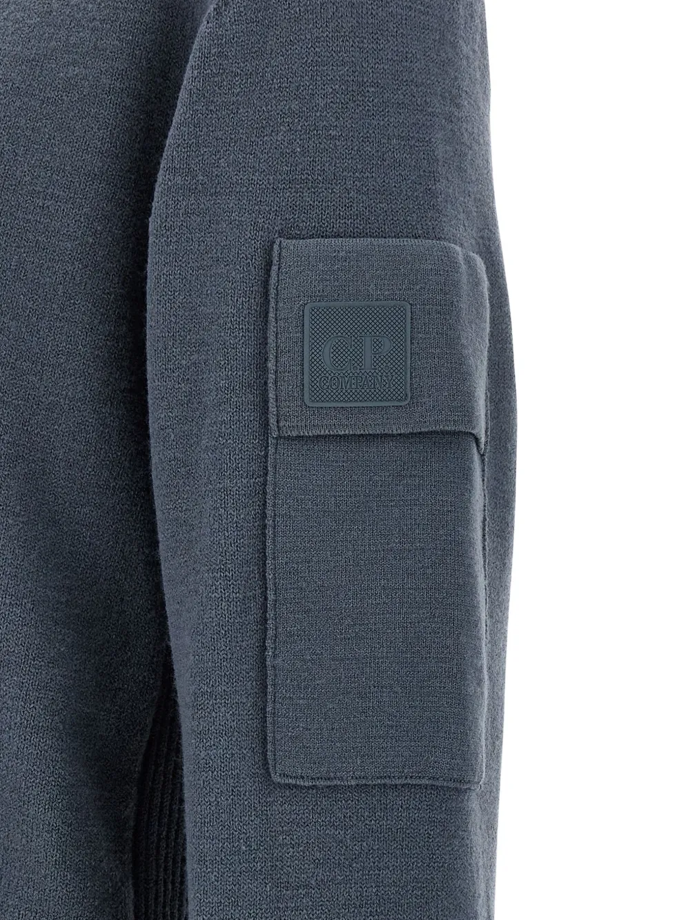 C.P. Company high-neck patch-pocket sweater Blauw