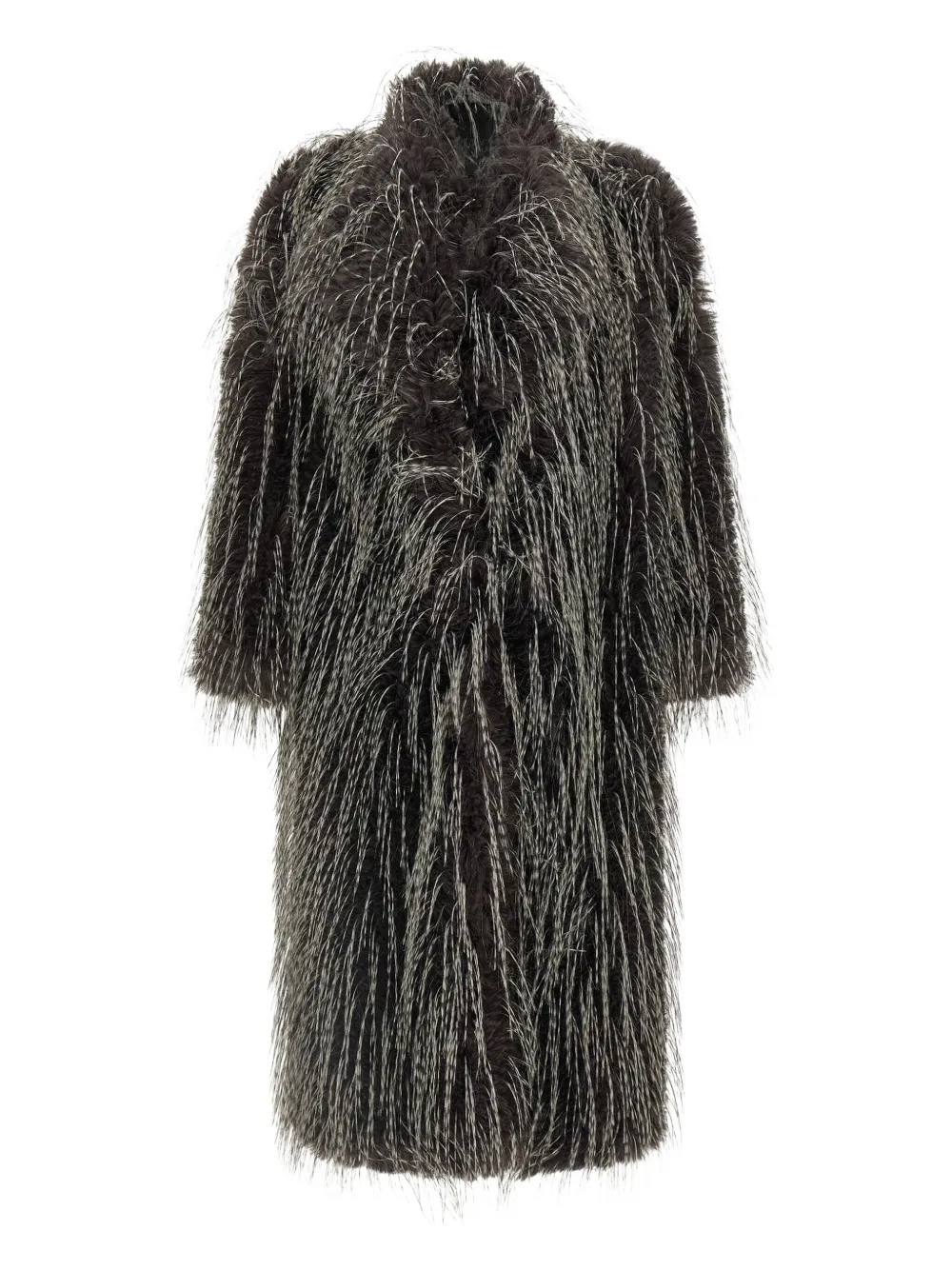 single-breasted shawl-neck coat