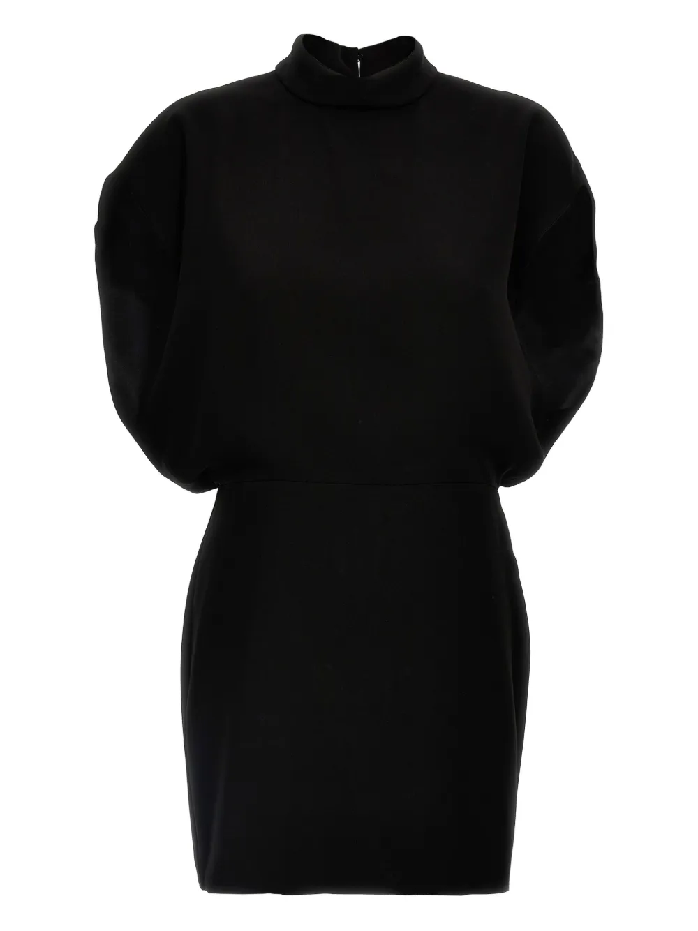 mock-neck mini dress