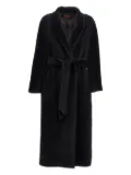 Max Mara alpaca-virgin wool blend belted coat - Black