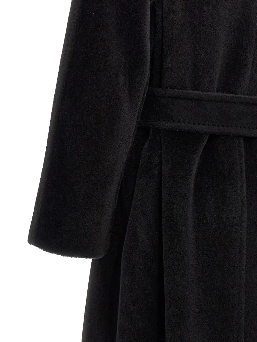 Max Mara alpaca-virgin wool blend belted coat Black