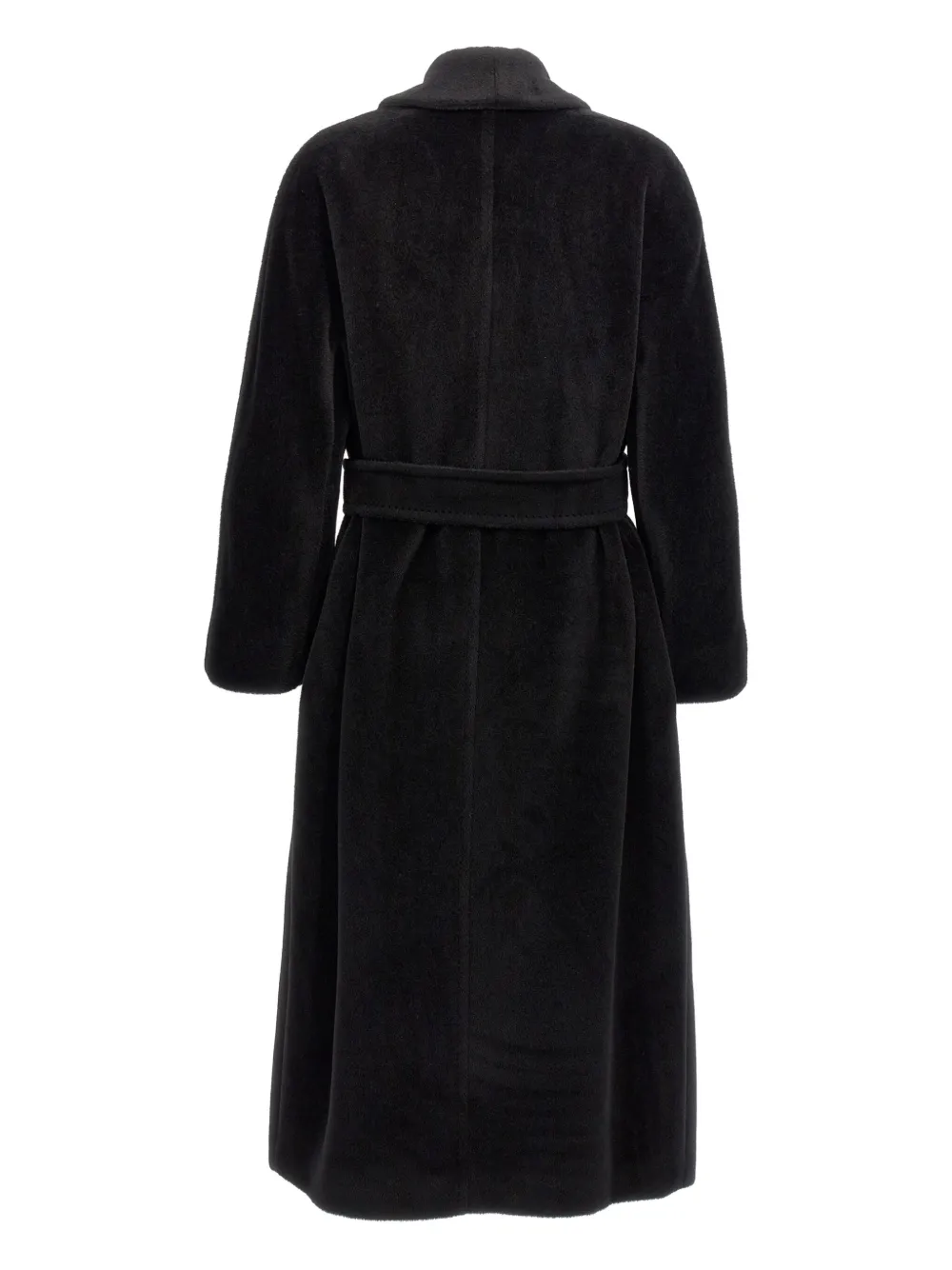 Max Mara alpaca-virgin wool blend belted coat Black