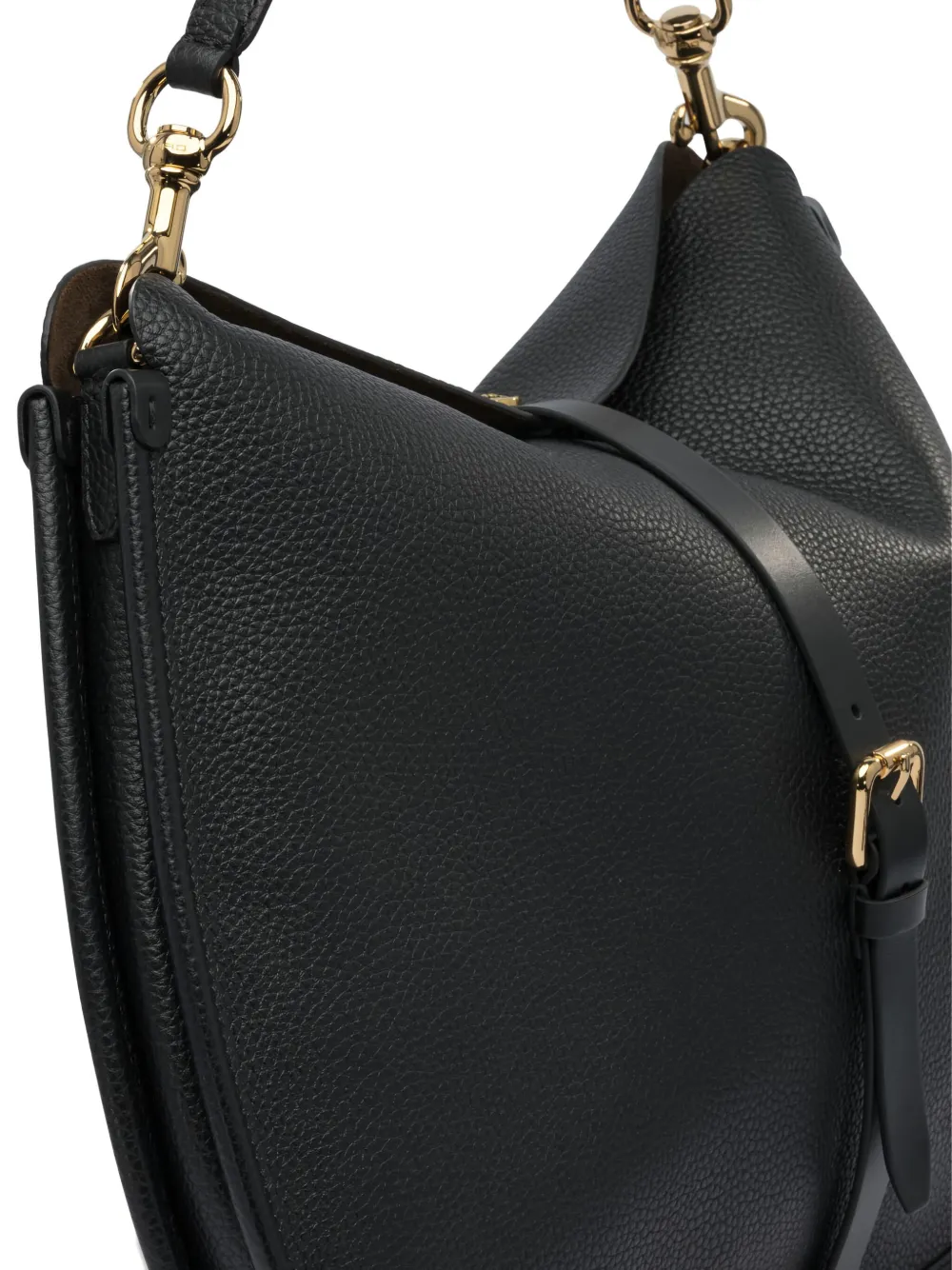 ETRO buckle-fastening leather shoulder bag Zwart