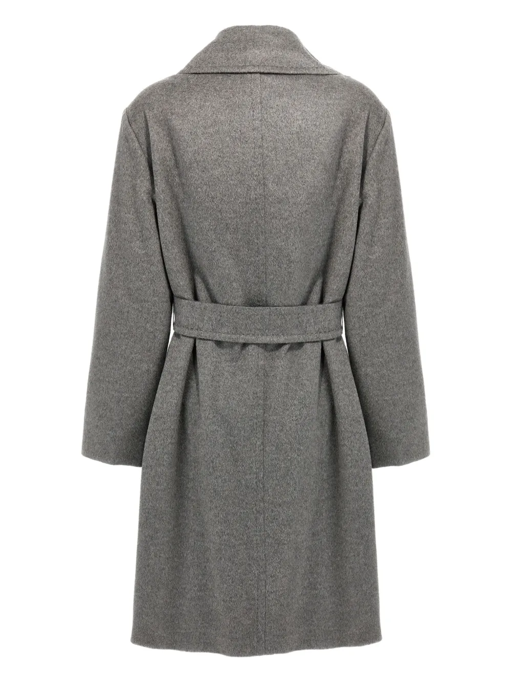 Max Mara belted cashmere coat Grijs