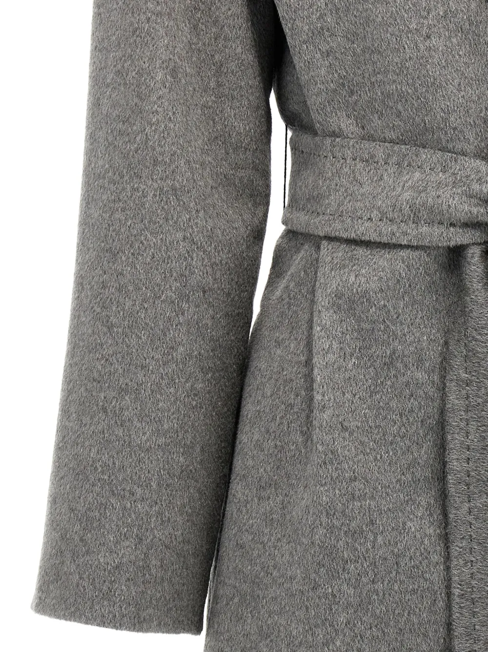 Max Mara belted cashmere coat Grijs