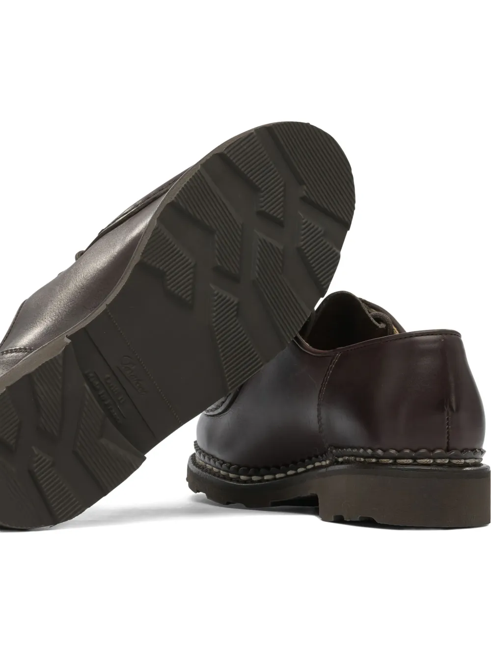 Paraboot leather lace-up loafers Brown