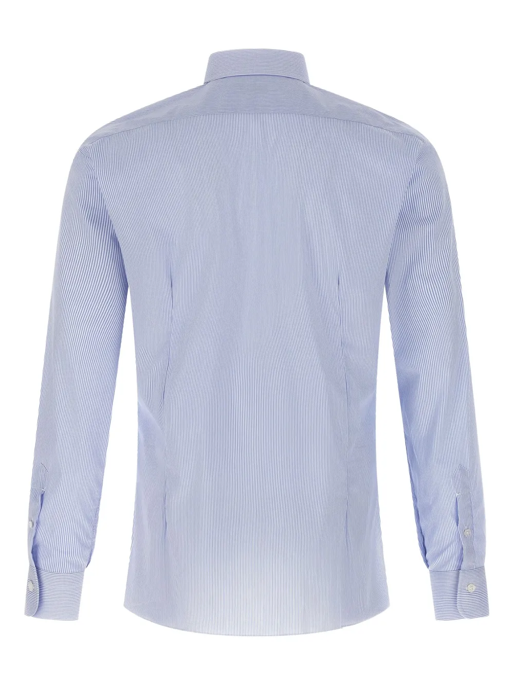 Barba striped pin-tuck shirt - Blauw