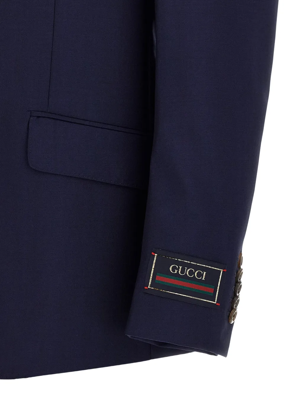 Gucci peak-lapel blazer Blauw
