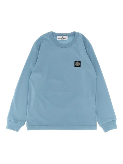 Stone Island Junior patch logo long-cuffed sleeves t-shirt
