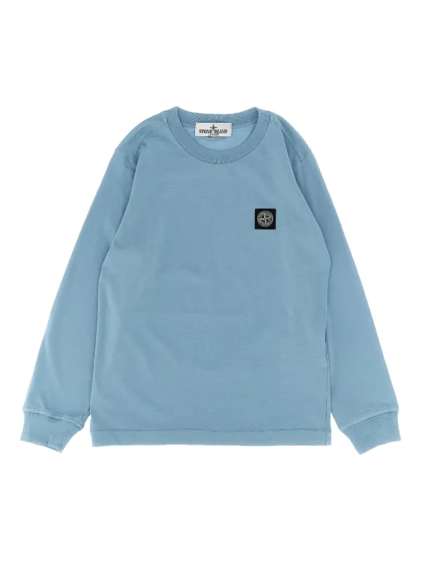 Stone Island Junior ロゴ ロングtシャツ | ブルー | FARFETCH JP