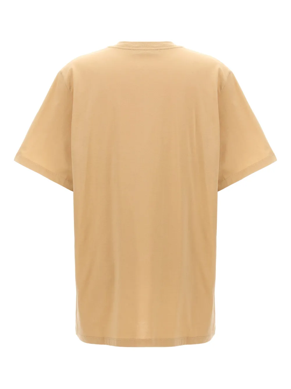 Max Mara logo-embroidered crew-neck T-shirt Beige