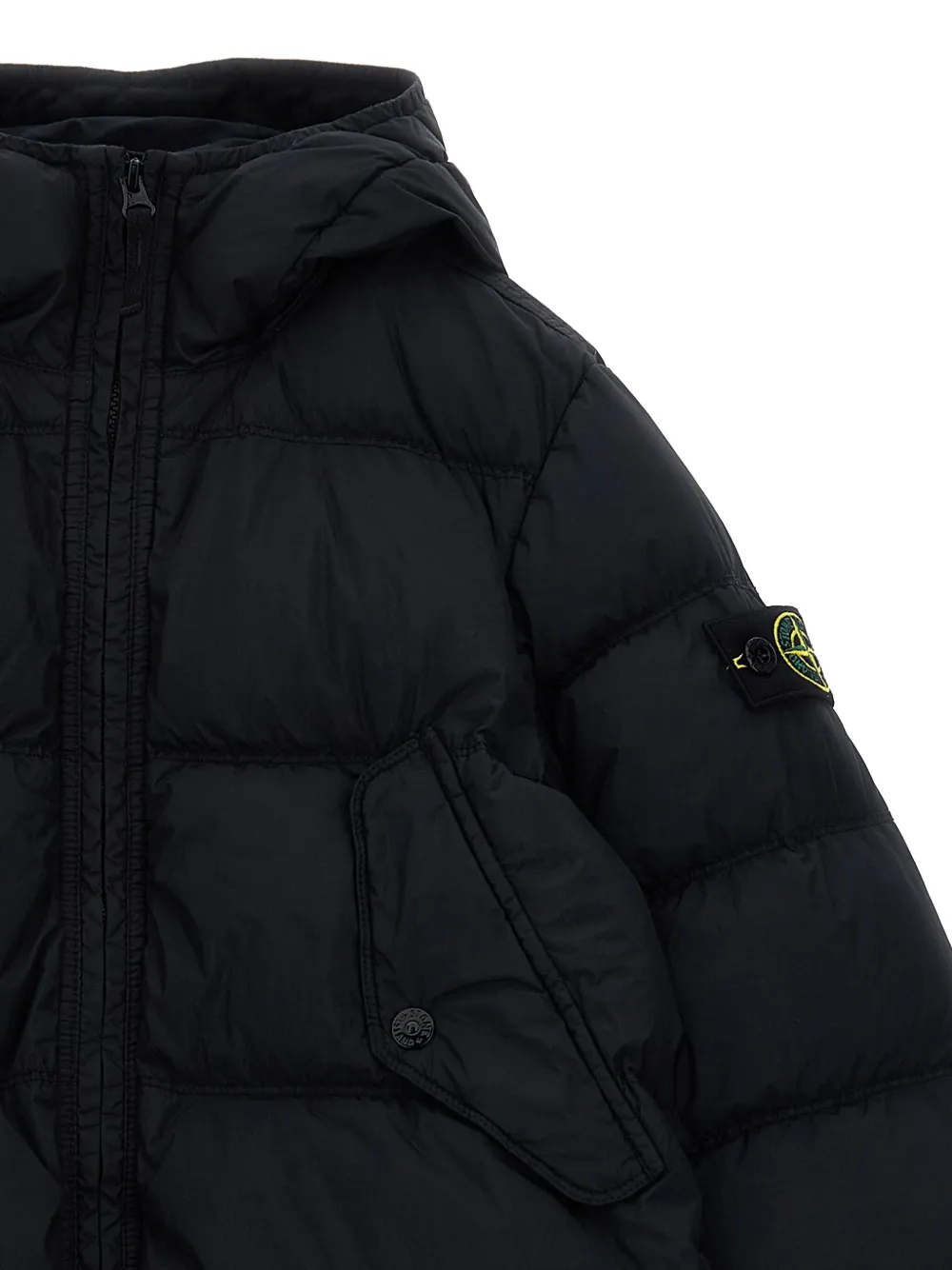 Stone Island Junior Jack met capuchon Zwart