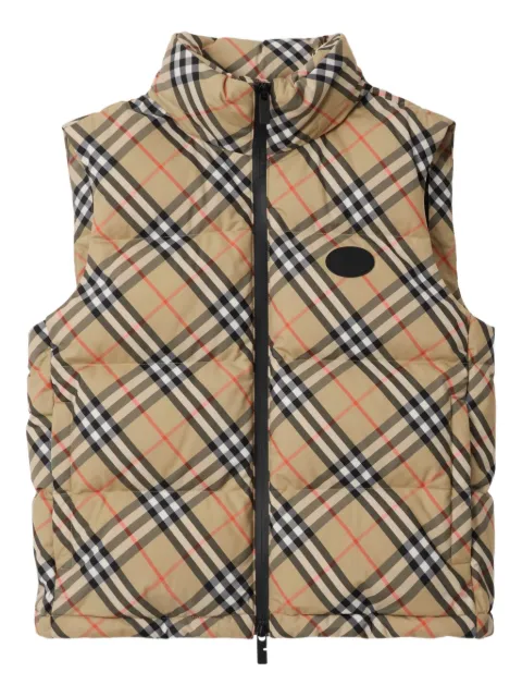Burberry check puffer gilet