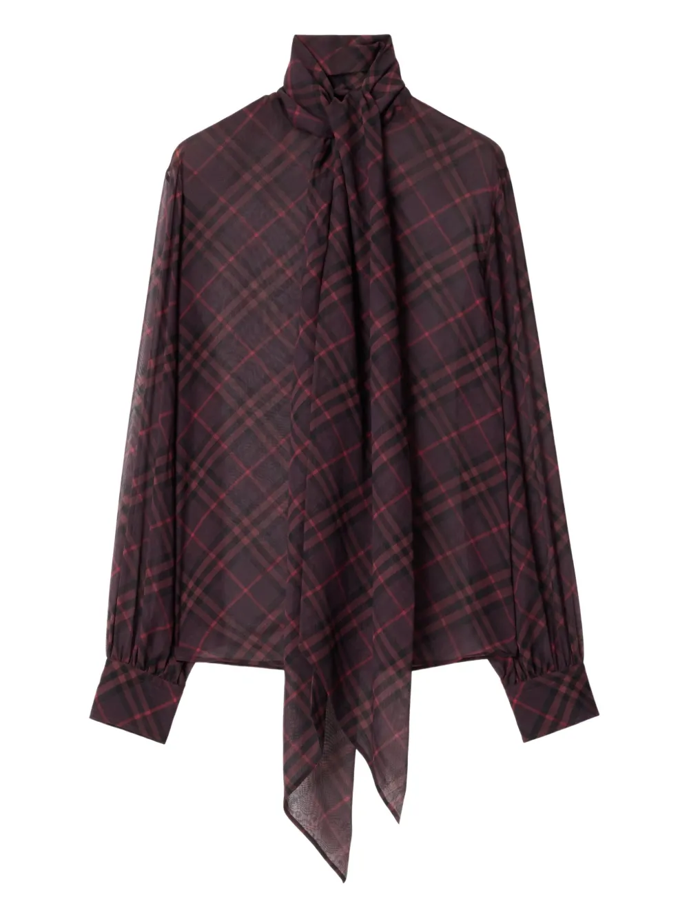 Burberry check-pattern blouse | Red | Image 1