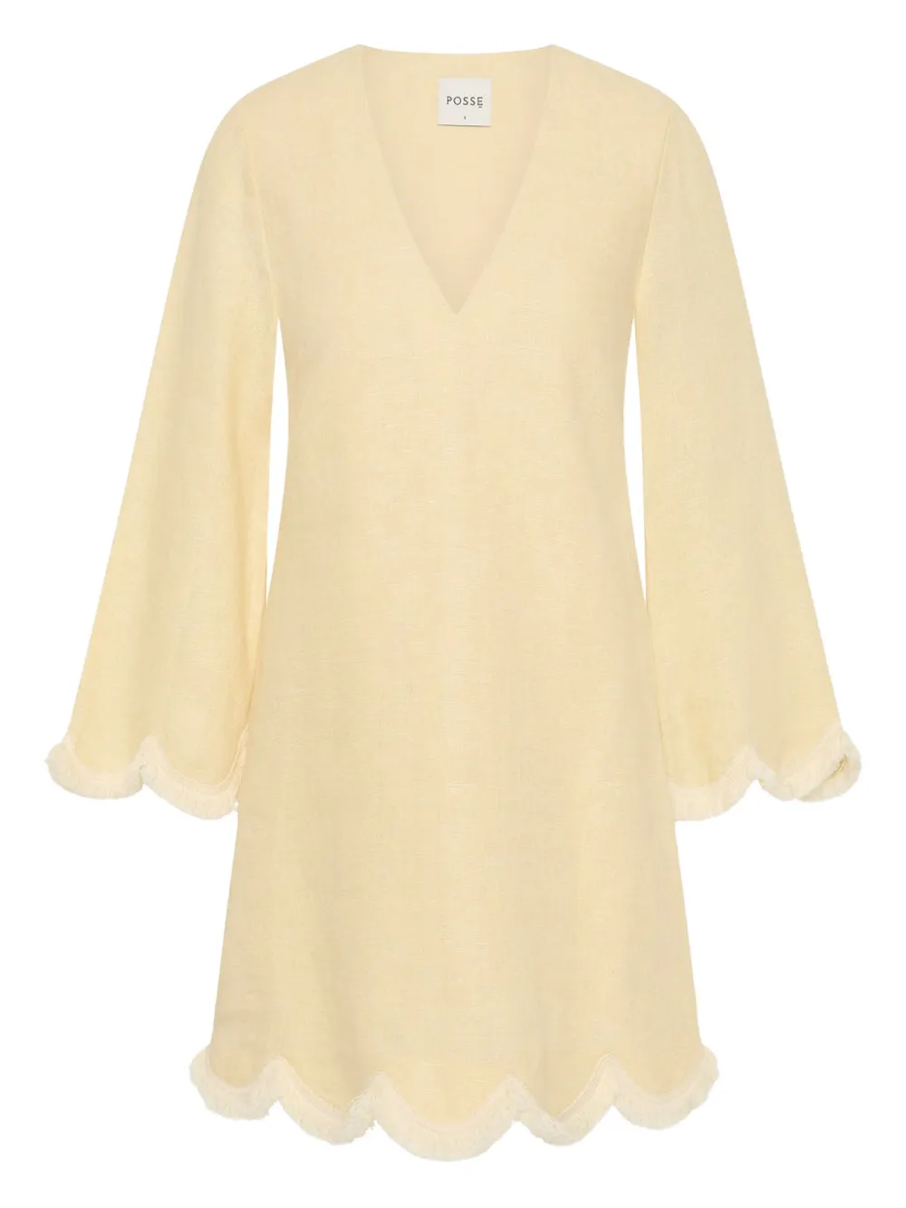 Posse Essie Scalloped-hem Mini Dress In Multi