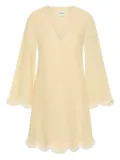 Posse Essie scalloped-hem mini dress - Neutrals