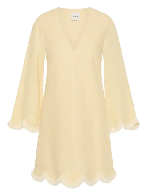 Posse Essie scalloped-hem mini dress
