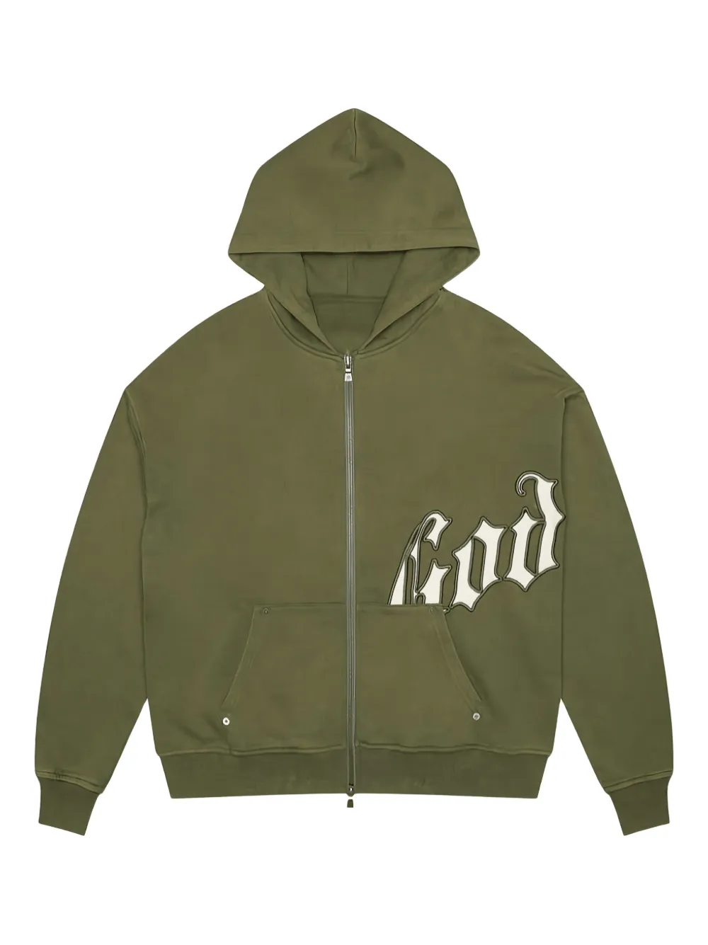 GODSPEED logo zip hoodie - Green