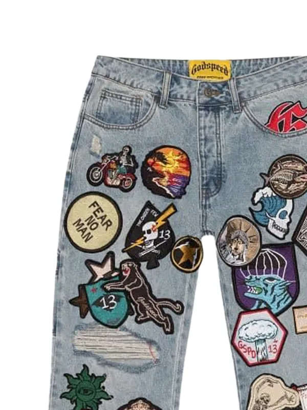 GODSPEED Patchwork Jeans | Blue | FARFETCH