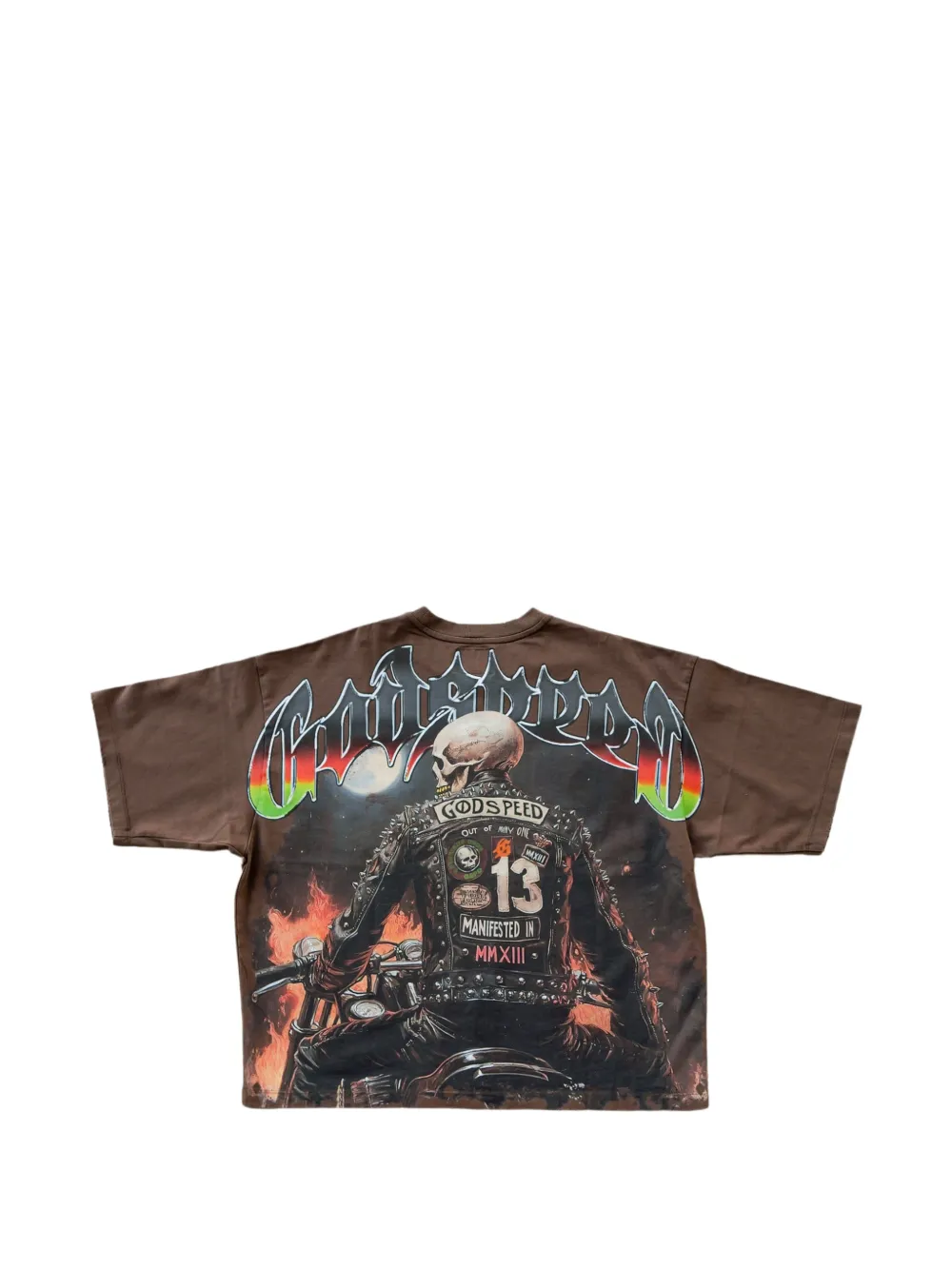 GODSPEED Biker Nation graphic-print T-shirt Bruin