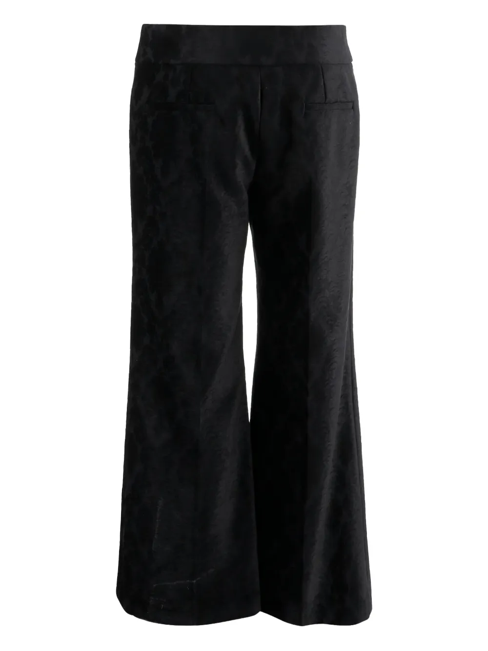 Chloé floral-pattern flared trousers - Zwart