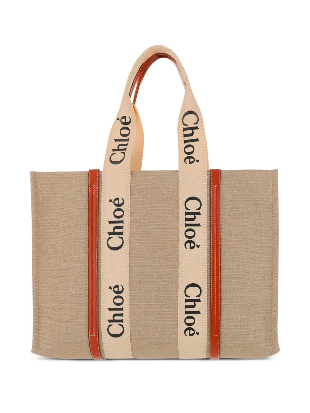 Chloé large Woody tote bag - Beige