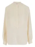 Chloé mandarin-collar button shirt - Neutrals