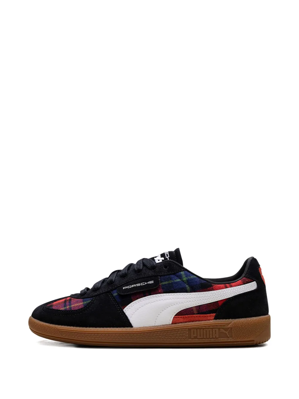 PUMA x Porsche Legacy "Palermo Tartan Black Red" sneakers