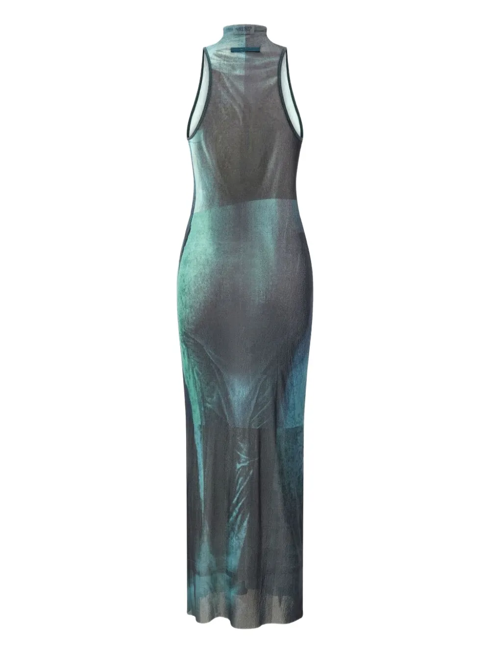Jean Paul Gaultier Water high-neck dress - Indigo/vintageblue