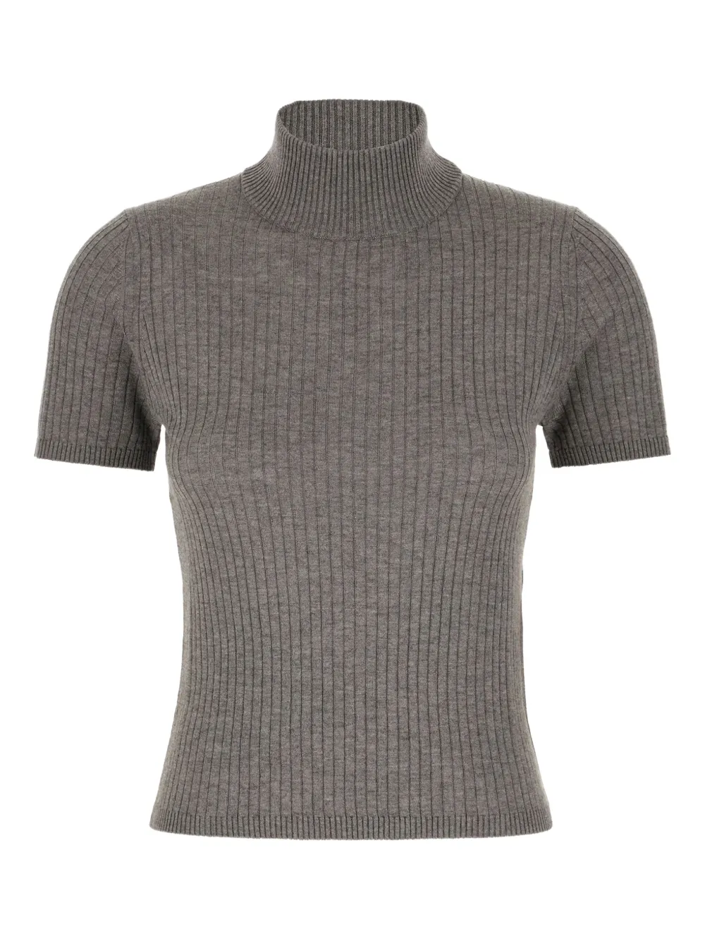 Max Mara ribbed turtleneck top | Grey | Image 1