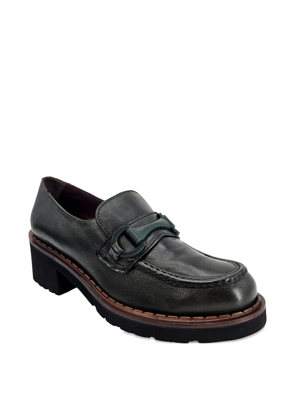 Madison.Maison 50mm leather loafers Green