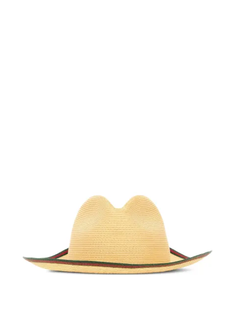 Gucci Web detail raffia sun hat