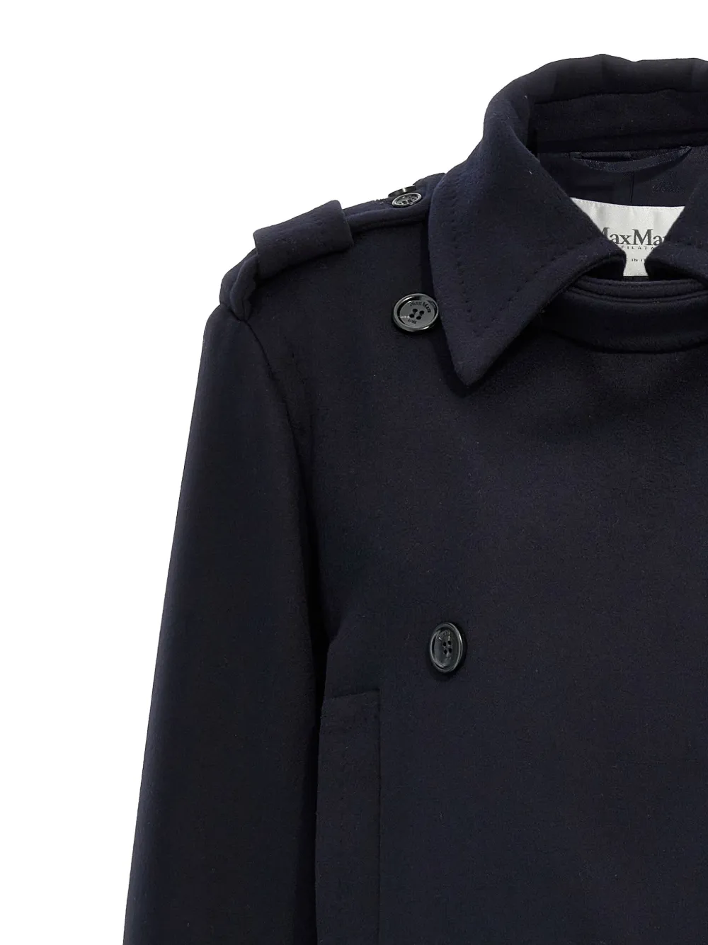 Max Mara double-breasted long-sleeves jacket Blauw