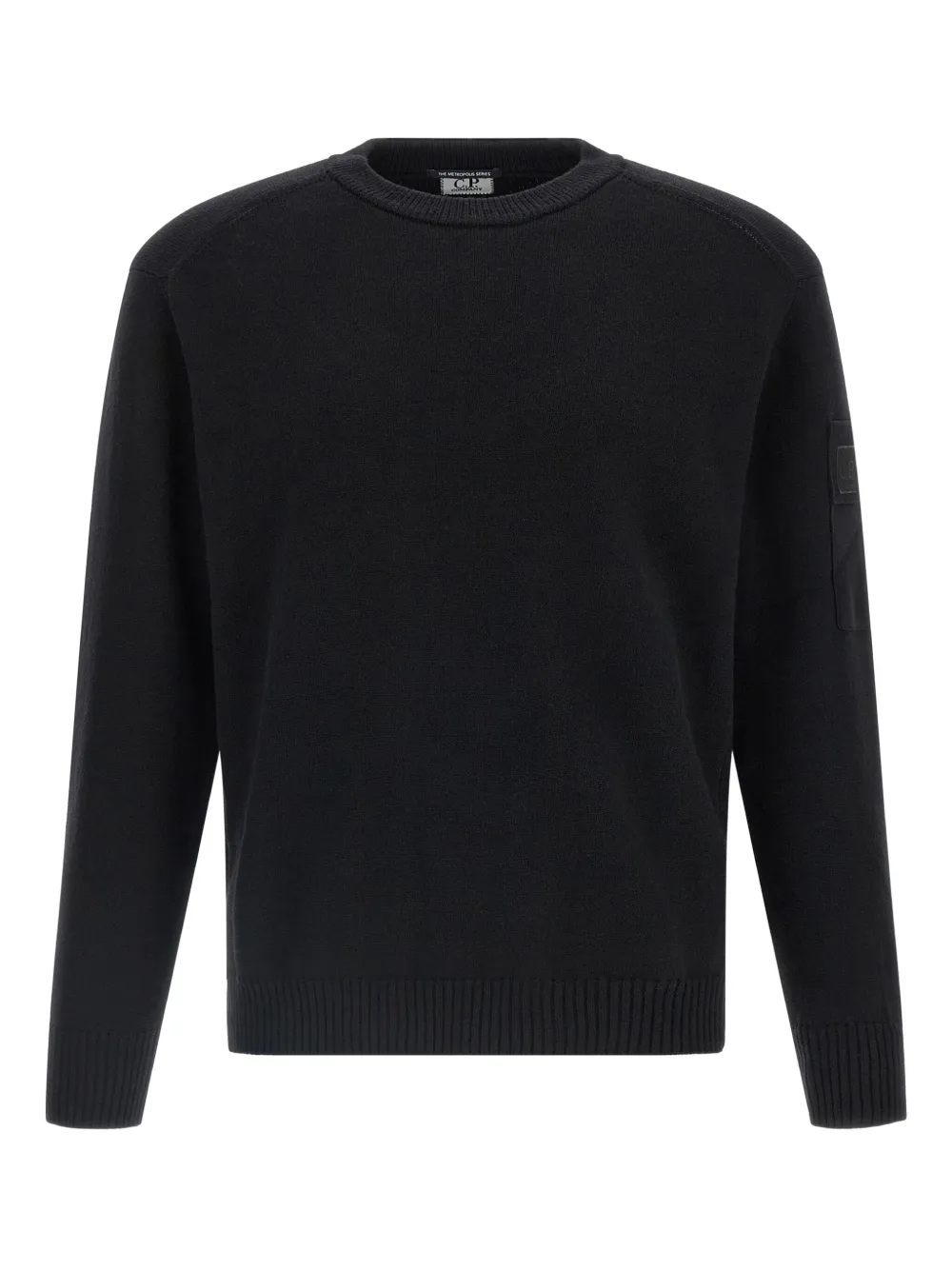 C.P. Company logo-patch crewneck sweater Zwart