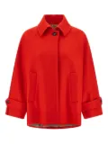 Alberto Biani Caban back-cape button coat - Red