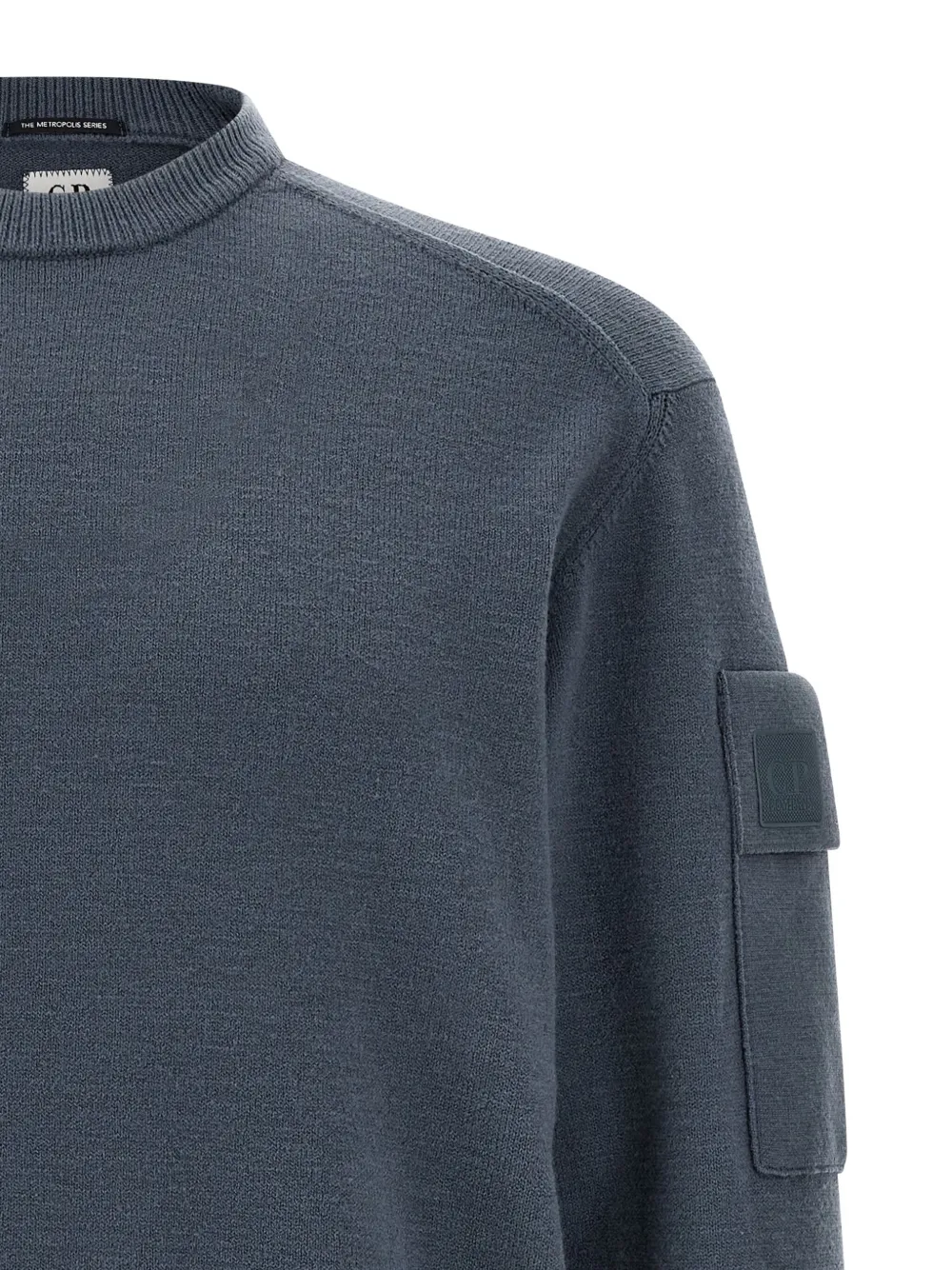 C.P. Company patch-pocket crewneck sweater Blauw