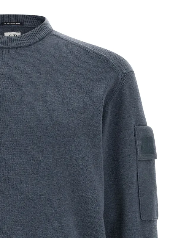 Company patch-pocket Crewneck Sweater Blue FARFETCH OM